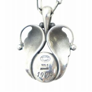 GEORG JENSEN 1994 イヤー ネックレス アクセサリー ペンダント ロゴ Silver925 シルバー色 30673