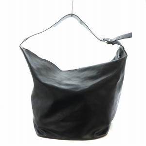 トートバッグ ワンショルダー レザー ロゴ 黒 ブラック GY11 /MQ