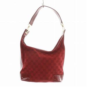 ハンドバッグ ワンショルダー シグネチャー柄 レッド