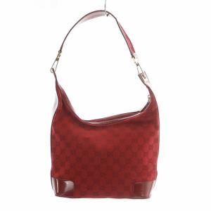 GUCCI ハンドバッグ ワンショルダー シグネチャー柄 レッド
