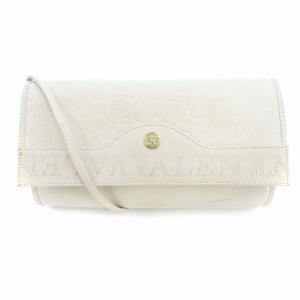 ショルダーバッグ 花柄 型押し レザー ベージュ /AE GY18