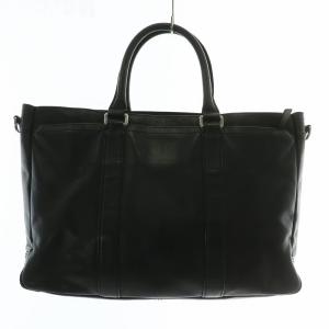 ビジネスバック ブリーフケース ショルダー 2WAY レザー ロゴ 黒 ブラック F71718 /XZ