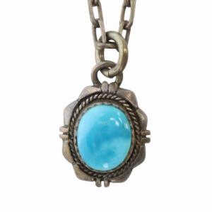 ネックレス アクセサリー ペンダント ターコイズ ロゴ Silver925 シルバー色 GY18 /MQ