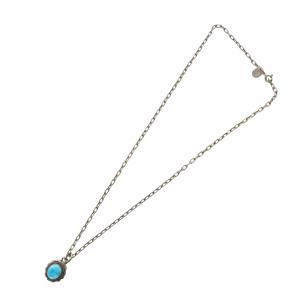 SAAD ネックレス アクセサリー ペンダント ターコイズ ロゴ Silver925 シルバー色 GY18 /MQ