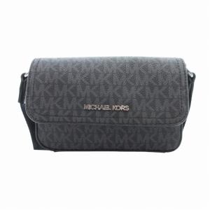 ミニ ショルダーバッグ ロゴ 総柄 PVCレザー 黒 ブラック /HO GY18