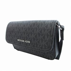 MICHAEL KORS ミニ ショルダーバッグ ロゴ 総柄 PVCレザー 黒 ブラック /HO GY18