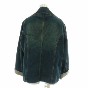 John Galliano デニムジャケット ペイント加工 36 インディゴ