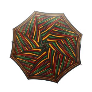 雨傘 ボーダー柄 長傘 カバー付き 総柄 ロゴ マルチカラー GY18 /MQ