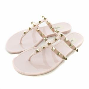 サンダル トング ラバー ロックスタッズ 35 22cm ピンク /XZ GY18