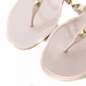 VALENTINO GARAVANI サンダル トング ラバー ロックスタッズ 35 22cm ピンク /XZ GY18