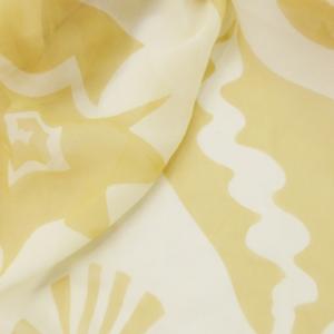 GIORGIO ARMANI スカーフ ストール 超大判 スクエア 透け感 シルク 絹 貝殻柄 マリン柄 総柄 ペールオレンジ /CK17