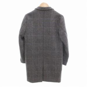 BEAUTY&YOUTH UNITED ARROWS チェスターコート グレンチェック ウール ロング丈 S グレー /HO GY17