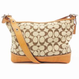 ショルダーバッグ シグネチャー キャンバス レザー 斜め掛け 茶 ブラウン 31041 /JS GY18