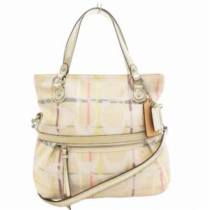 19868 ポピータッターソールフォールドオーバー シグネチャー ハンドバッグ ショルダー 2WAY キャンバス