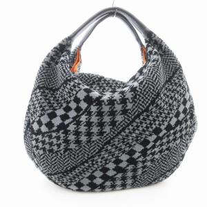 ハンドバッグ ワンショルダー シュニール織 千鳥格子柄 グレー GY18 /TZ