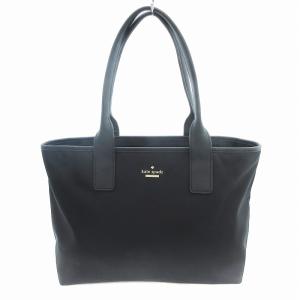 NEW YORK トートバッグ ナイロン レザー ロゴ 黒 ブラック /AE GY18