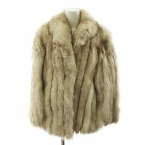 銀サガ 銀SAGA ファーコート 毛皮コート フォックス ハーフ 9 M グレー /MW GY18