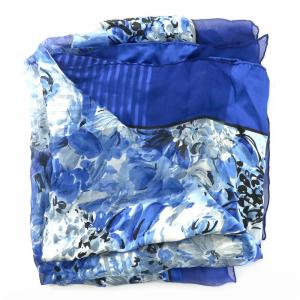 Christian Dior ECHARPES エシャルプ 大判 ストール スカーフ ストライプ フラワー 花柄 ロゴ 総柄 青 ブルー