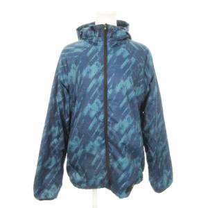 グラフィックインサレーションジャケット 中綿ジャケット ジップアップ フーディ 内側フリース 総柄 ロゴ