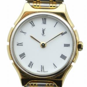 腕時計 ウォッチ クォーツ ローマン 白文字盤 ロゴ シルバー色 ゴールド色 295698 GY18 /MQ