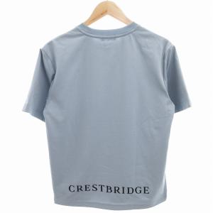 BLACK LABEL CRESTBRIDGE 美品 Tシャツ カットソー 半袖 ロゴプリント M 青 ブルー 黒 ブラック /OU GY18