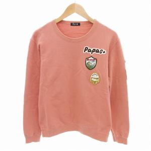 スウェット トレーナー ロゴ ワッペン 長袖 M ピンク /HO GY18