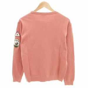 Papas スウェット トレーナー ロゴ ワッペン 長袖 M ピンク /HO GY18