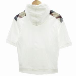 BLACK LABEL CRESTBRIDGE 美品 Tシャツ 半袖 カットソー パーカー チェック柄 M 白 ホワイト ベージュ 紺 ネイビー /OU