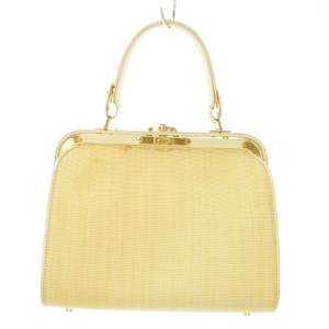 Comtesse ハンドバッグ ホースヘア レザー ゴールド金具 ミラー付き 黄 イエロー /MN22 GY18