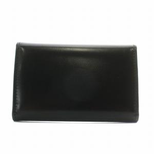 PRADA キーケース 三つ折り レザー 6連 ロゴ シルバー金具 黒 ブラック /XZ GY11