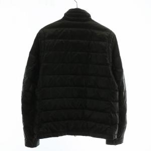 BLACK LABEL CRESTBRIDGE ダウンジャケット ダウンベスト 2WAY ナイロン ハイネック ジップアップ ロゴ L 黒 ブラック /XZ