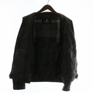 BLACK LABEL CRESTBRIDGE ダウンジャケット ダウンベスト 2WAY ナイロン ハイネック ジップアップ ロゴ L 黒 ブラック /XZ