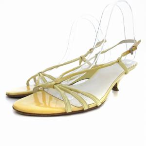 サンダル シューズ エナメルレザー ストラップ 38.5 24.5cm 黄 イエロー /FT GY11