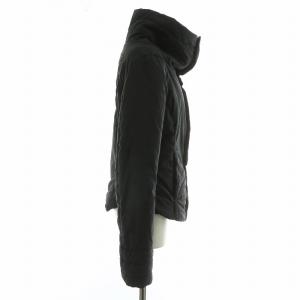 DIESEL 中綿ジャケット ブルゾン アウター ハイネック ジップアップ トラ ロゴ 刺繍 M 黒 ブラック /XZ