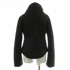 DIESEL 中綿ジャケット ブルゾン アウター ハイネック ジップアップ トラ ロゴ 刺繍 M 黒 ブラック /XZ