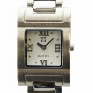 腕時計 ウォッチ クォーツ スクエア 白文字盤 ロゴ ローマン シルバー色 GY11 /MQ