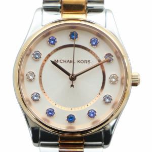 腕時計 ウォッチ 12石 クォーツ シルバー文字盤 ラインストーン ロゴ ゴールド色 シルバー色 MK-6605