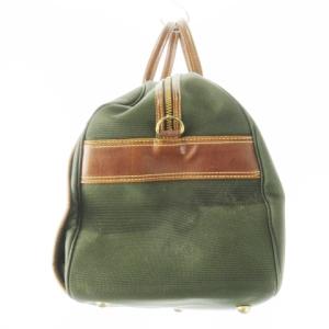 Samsonite ボストンバッグ 旅行カバン 2way ショルダーバッグ キャンバス レザー 革 ロゴ ポーチ付き 緑 グリーン