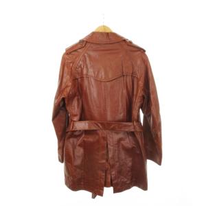 THE SUIT COMPANY ザスーツカンパニー トレンチコート レザー 羊革 本革 ベルト 茶 ブラウン /AH20 GY11
