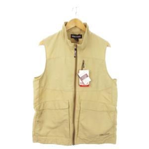 Valley Wind Vest ベスト スタンドカラー ジップアップ ロゴ刺繍 アウトドア XL ベージュ