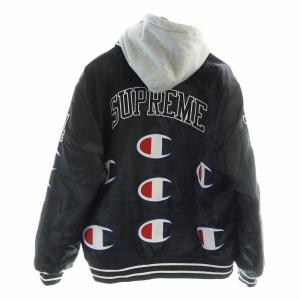 Champion 18AW Hooded Satin Varsity Jacket
