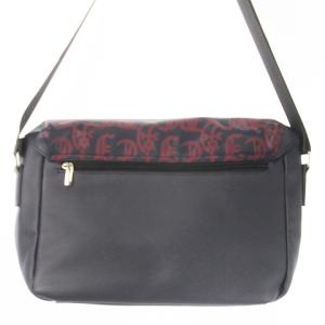 CASTELBAJAC SPORT ショルダーバッグ メッセンジャー PVC レザー 革 ラバーロゴ バックル 紺 ネイビー /CK6