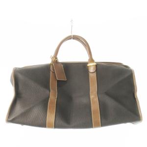 ボストンバッグ 旅行カバン PVC レザー 革 カデナ IDカードケース 総柄 ヘリンボーン ロゴ 茶