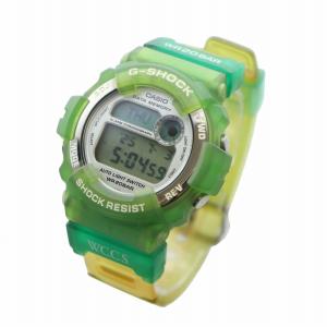 CASIO G-SHOCK 腕時計 ウォッチ クォーツ デジタル カレンダー付き ロゴ 緑 グリーン 黄 イエロー DW-9600