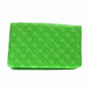 GHERARDINI 長財布 二つ折り PVC レザー 総柄 型押しロゴ 緑 グリーン /XZ GY18