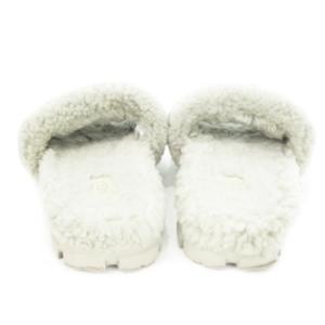 UGG サンダル スリッパ フラット ムートン ボア 24cm グレー /AH2 GY27