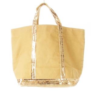 トートバッグ キャンバス 帆布 スパンコール オレンジブラウン /CK2 GY18