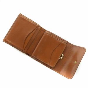 GUCCI バンブー 財布 二つ折り レザー がま口 茶色 ブラウン 035・0959・1861・0 /XZ GY18