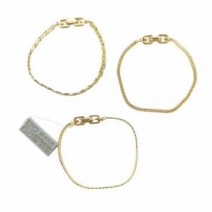 ヴィンテージ チェーン ブレスレット 3点セット アクセサリー ゴールドカラー 金色 GY18 /MQ