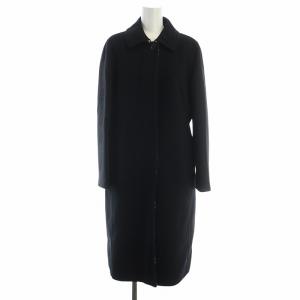 ステンカラーコート チェック柄 9 ブラック